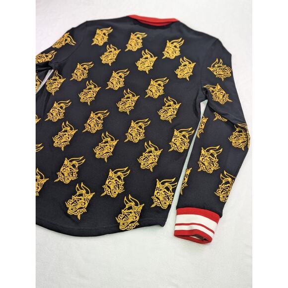Reason Medium Long Sleeve Rugby Polo w/Dragon Heads,Wasps/Hornets - Picture 11 of 13